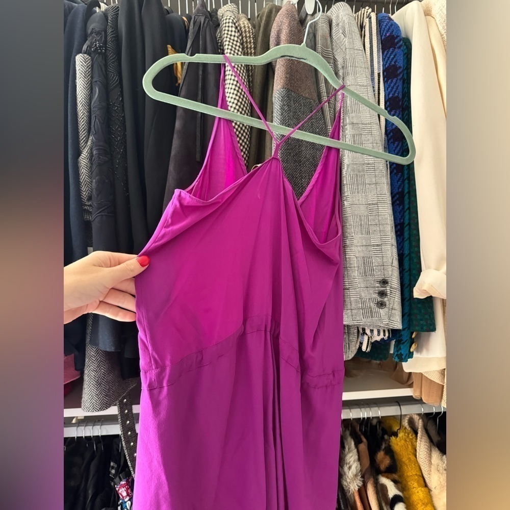 Rory Beca- PURPLE Maurit Silk Sleeveless Drawstring Mini Dress - Picture 5 of 9